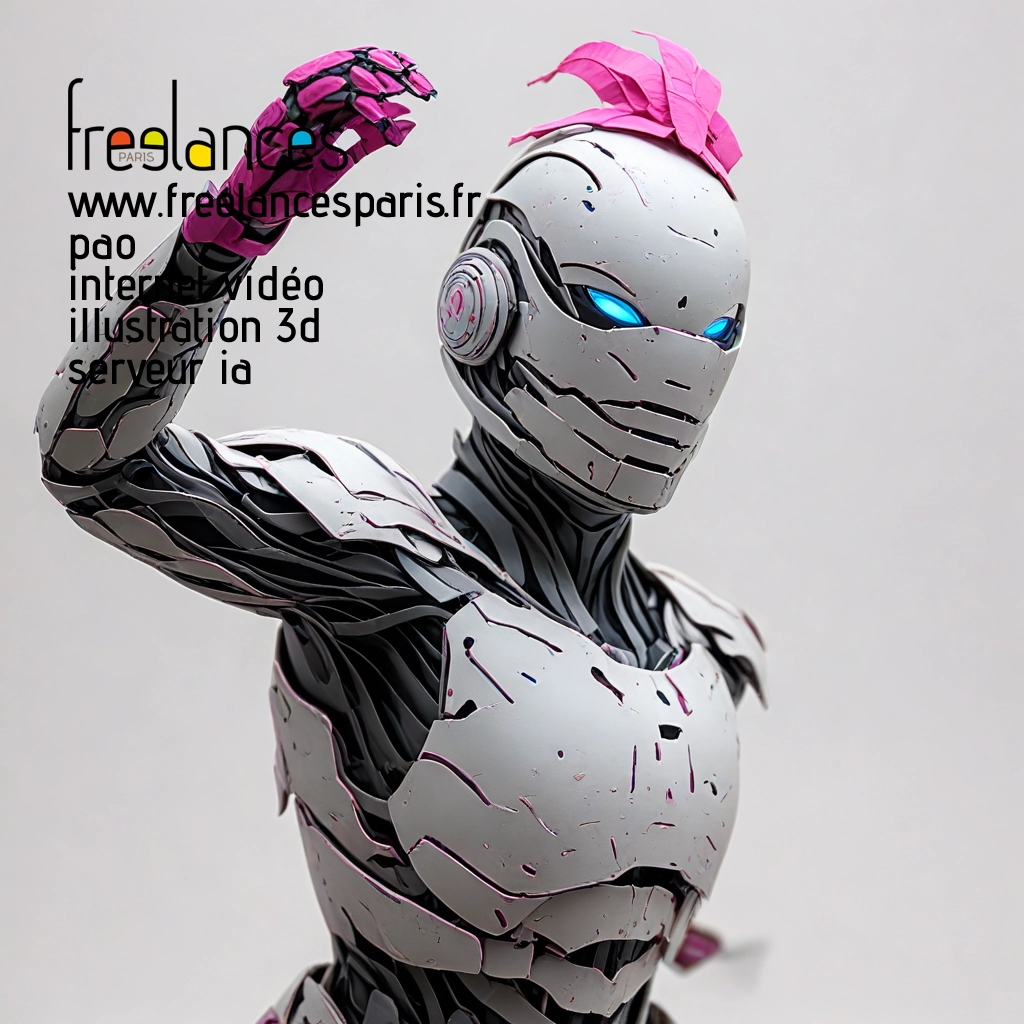 Pao mise en page internet vidéo illustration 3d serveur image IA générative AI freelance paris studio de création magazines BZVWORO0